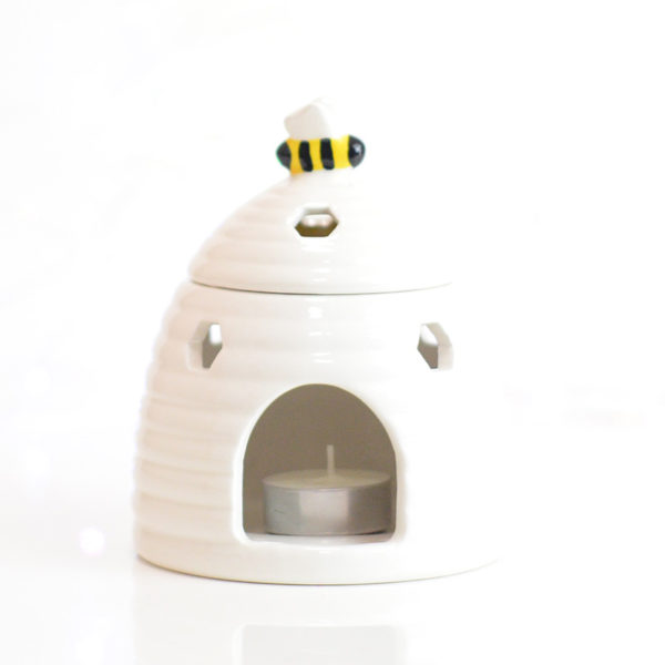 Bee Hive White Tealight Burner