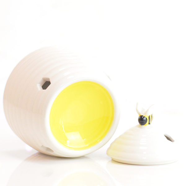 Bee Hive White Tealight Burner