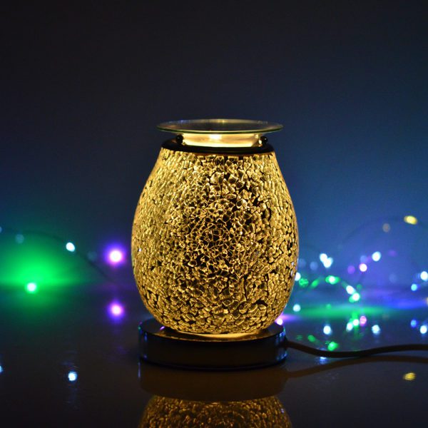 Crackle Silver Wax Warmer