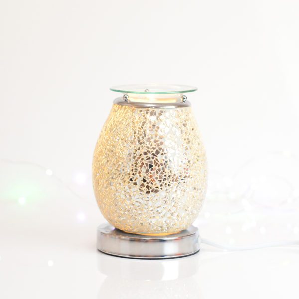 Crackle Silver Wax Warmer