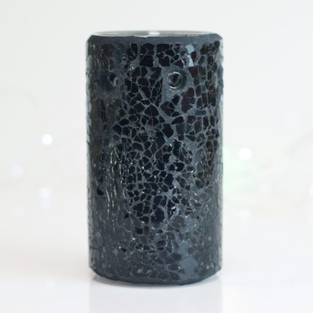 Mosaic Tube Black Tealight Burner