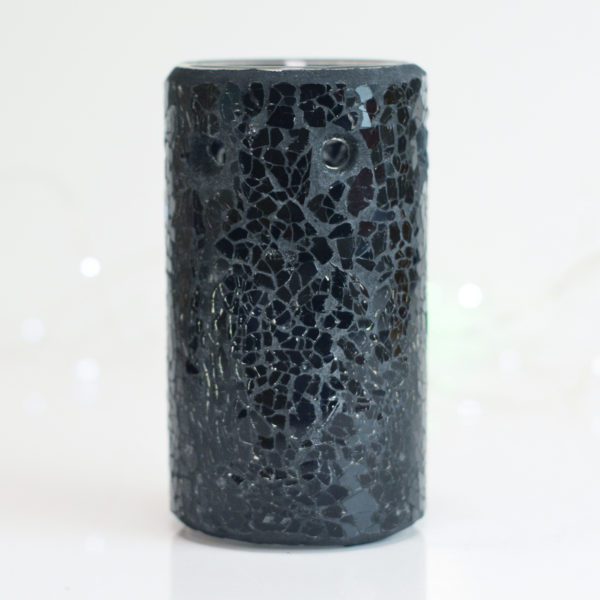 Mosaic Tube Black Tealight Burner