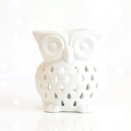 Owl White Tealight Burner