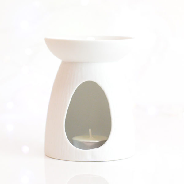 Tree Of life White Ceramic Tealight Burner