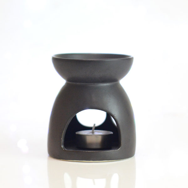 Triple Moon Black Tealight Burner